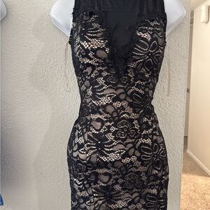 Elegant Black Lace Dress